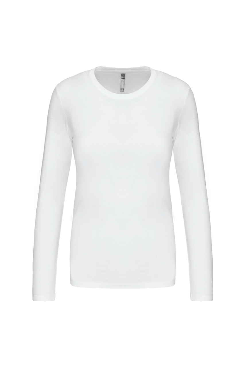 LADIES' LONG-SLEEVED CREW NECK T-SHIRT