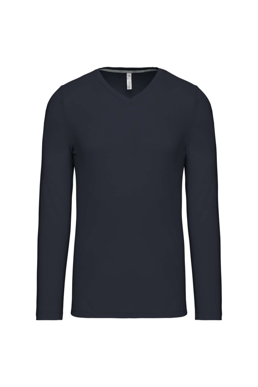 MEN'S LONG-SLEEVED V-NECK T-SHIRT