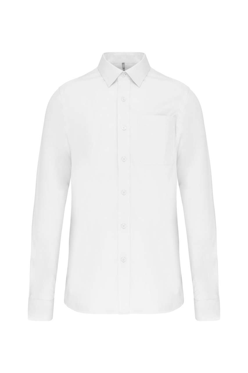 MEN'S LONG-SLEEVED COTTON POPLIN SHIRT