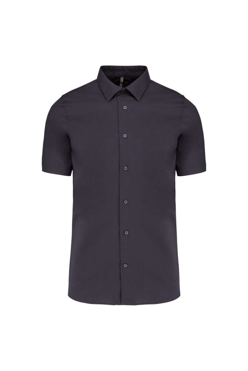 SHORT-SLEEVED COTTON/ELASTANE SHIRT