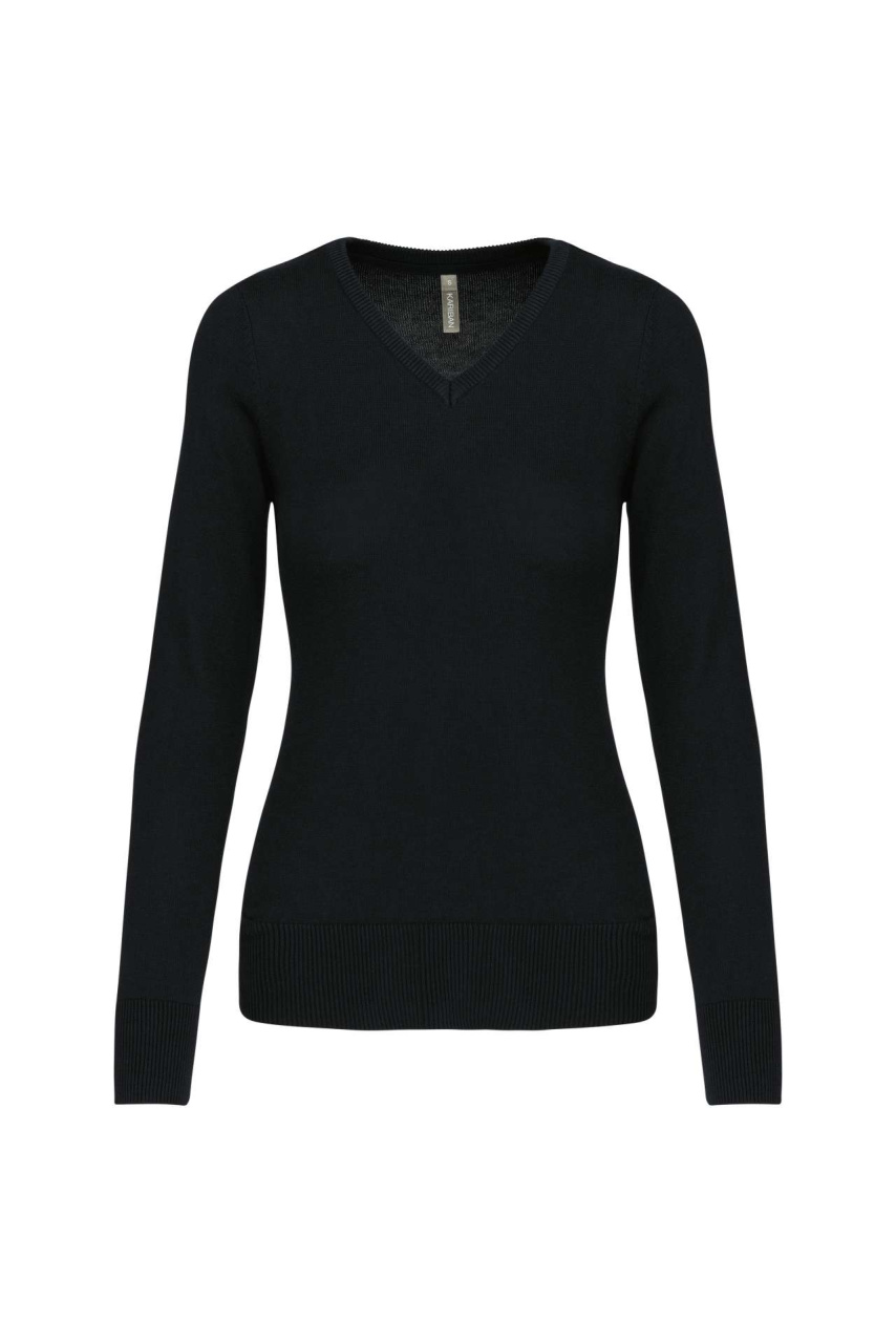 LADIES' V-NECK JUMPER