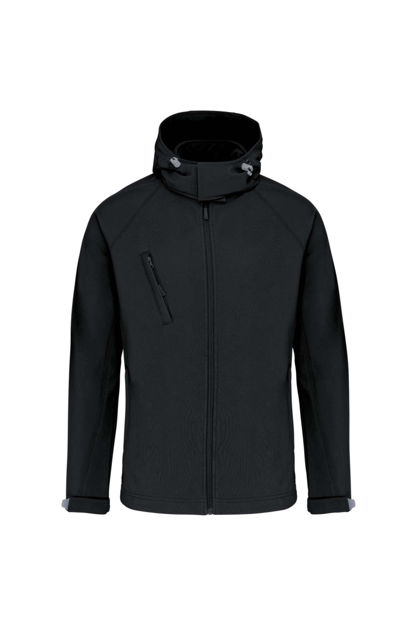 MEN'S DETACHABLE HOODED SOFTSHELL JACKET