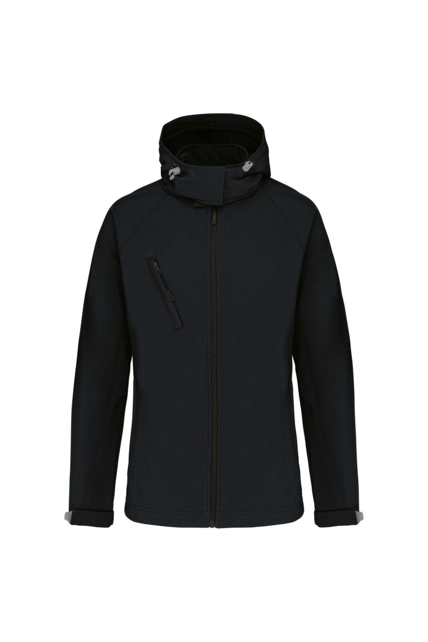 LADIES' DETACHABLE HOODED SOFTSHELL JACKET