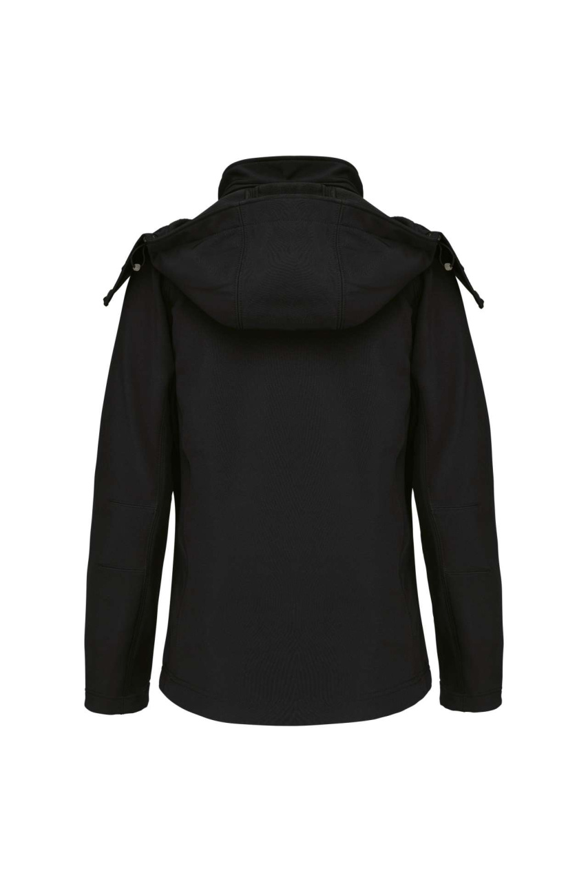 LADIES' DETACHABLE HOODED SOFTSHELL JACKET