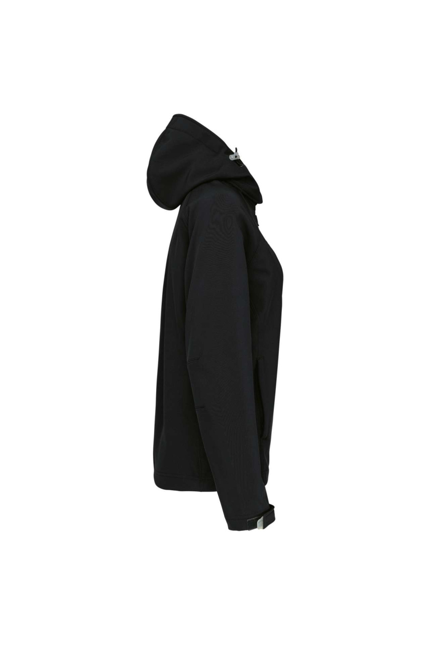 LADIES' DETACHABLE HOODED SOFTSHELL JACKET