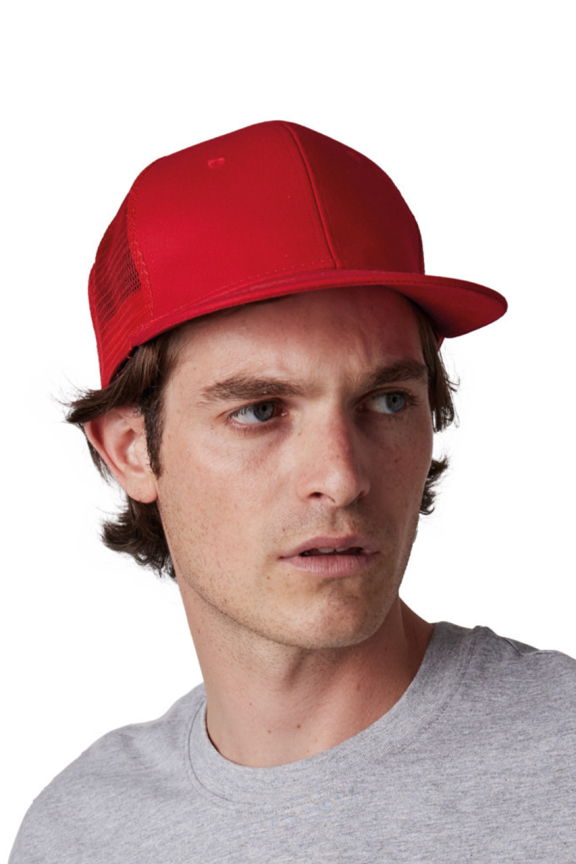 TRUCKER FLAT PEAK CAP - 6 PANELS