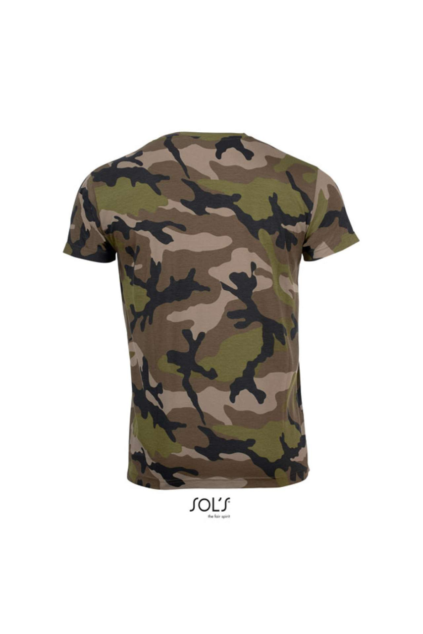 SOL'S CAMO MEN - ROUND COLLAR T-SHIRT