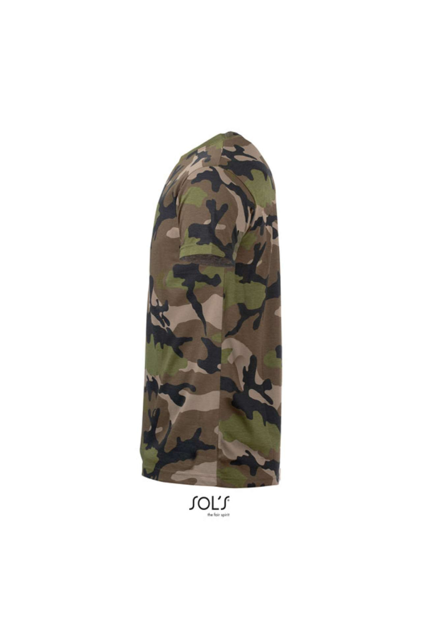 SOL'S CAMO MEN - ROUND COLLAR T-SHIRT