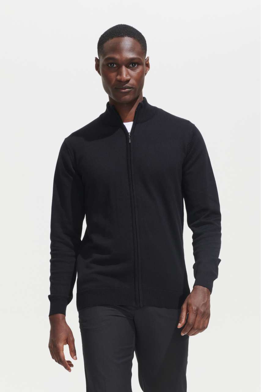 SOL'S GORDON MEN ZIPPED KNITTED CARDIGAN