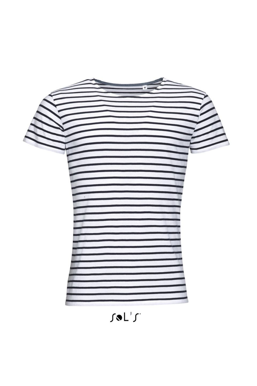 SOL'S MILES MEN - ROUND NECK STRIPED T-SHIRT