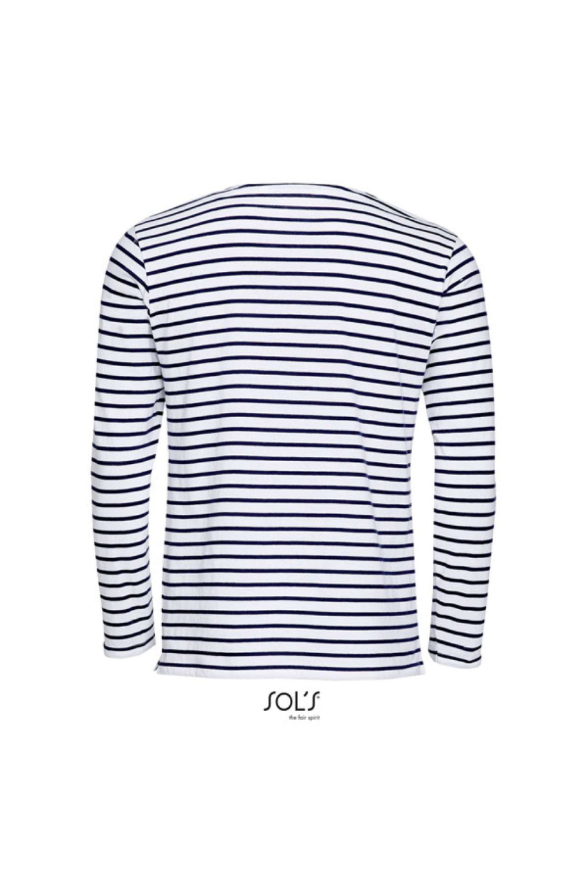 SOL'S MARINE MEN - LONG SLEEVE STRIPED T-SHIRT