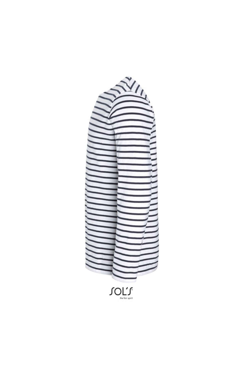SOL'S MARINE MEN - LONG SLEEVE STRIPED T-SHIRT