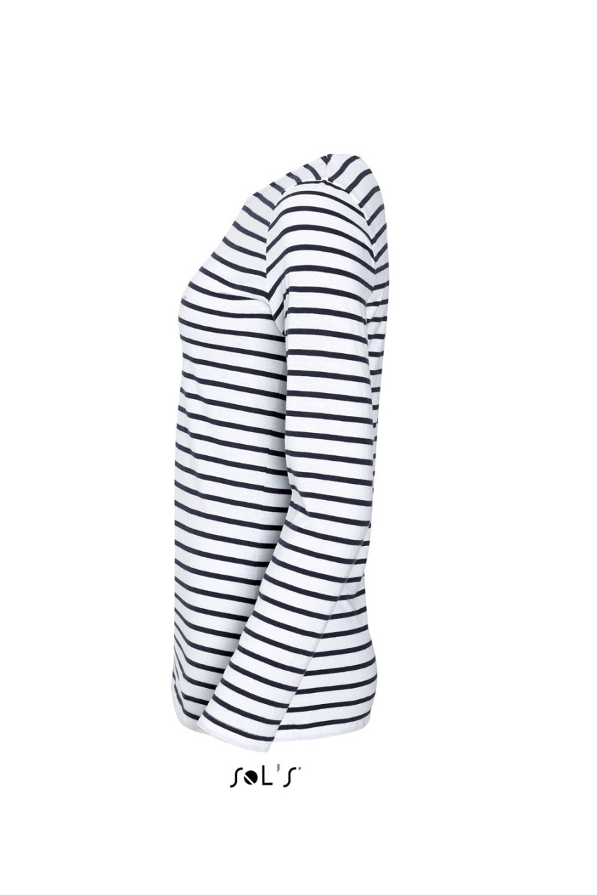 SOL'S MARINE WOMEN - LONG SLEEVE STRIPED T-SHIRT