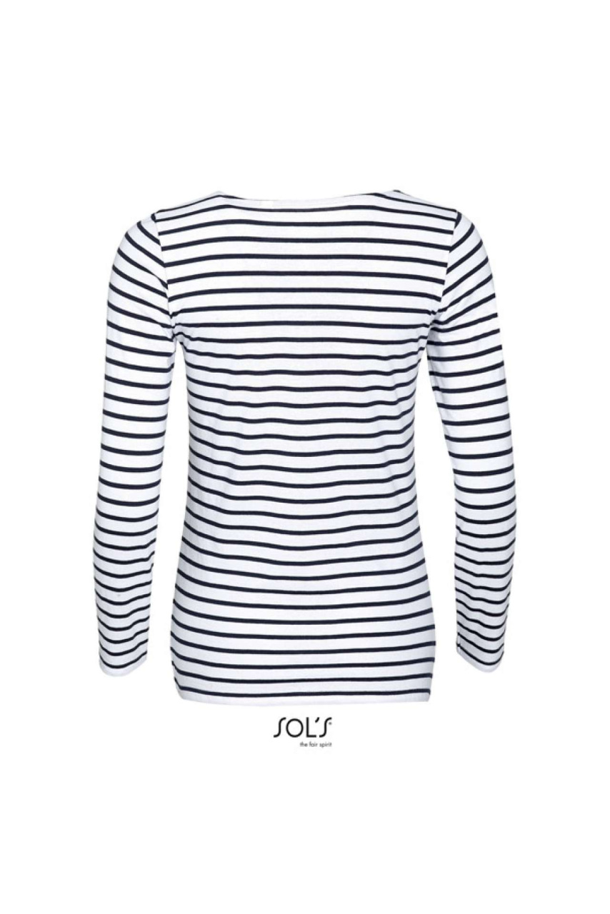 SOL'S MARINE WOMEN - LONG SLEEVE STRIPED T-SHIRT