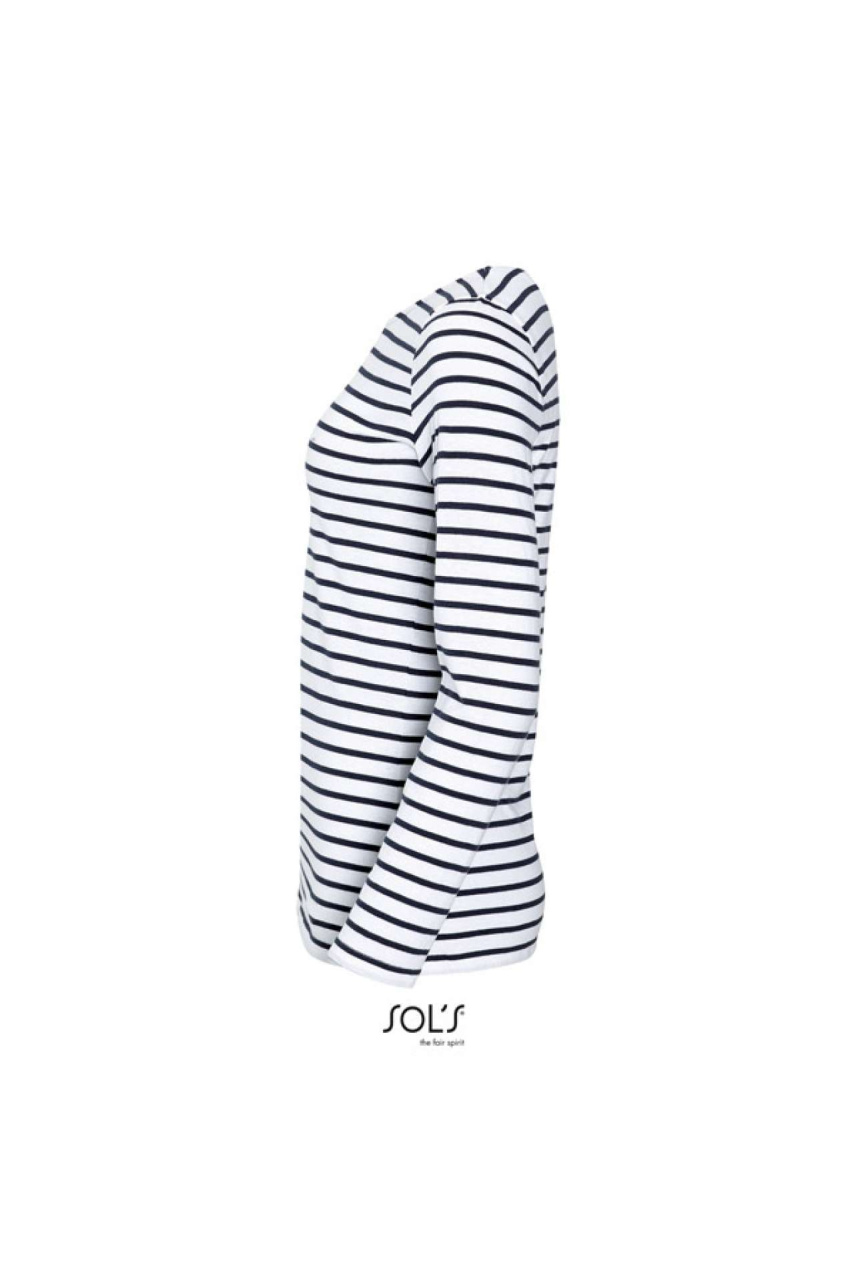 SOL'S MARINE WOMEN - LONG SLEEVE STRIPED T-SHIRT