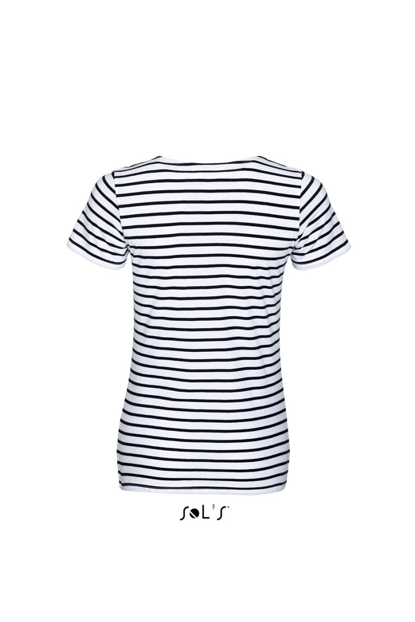 SOL'S MILES WOMEN - ROUND NECK STRIPED T-SHIRT