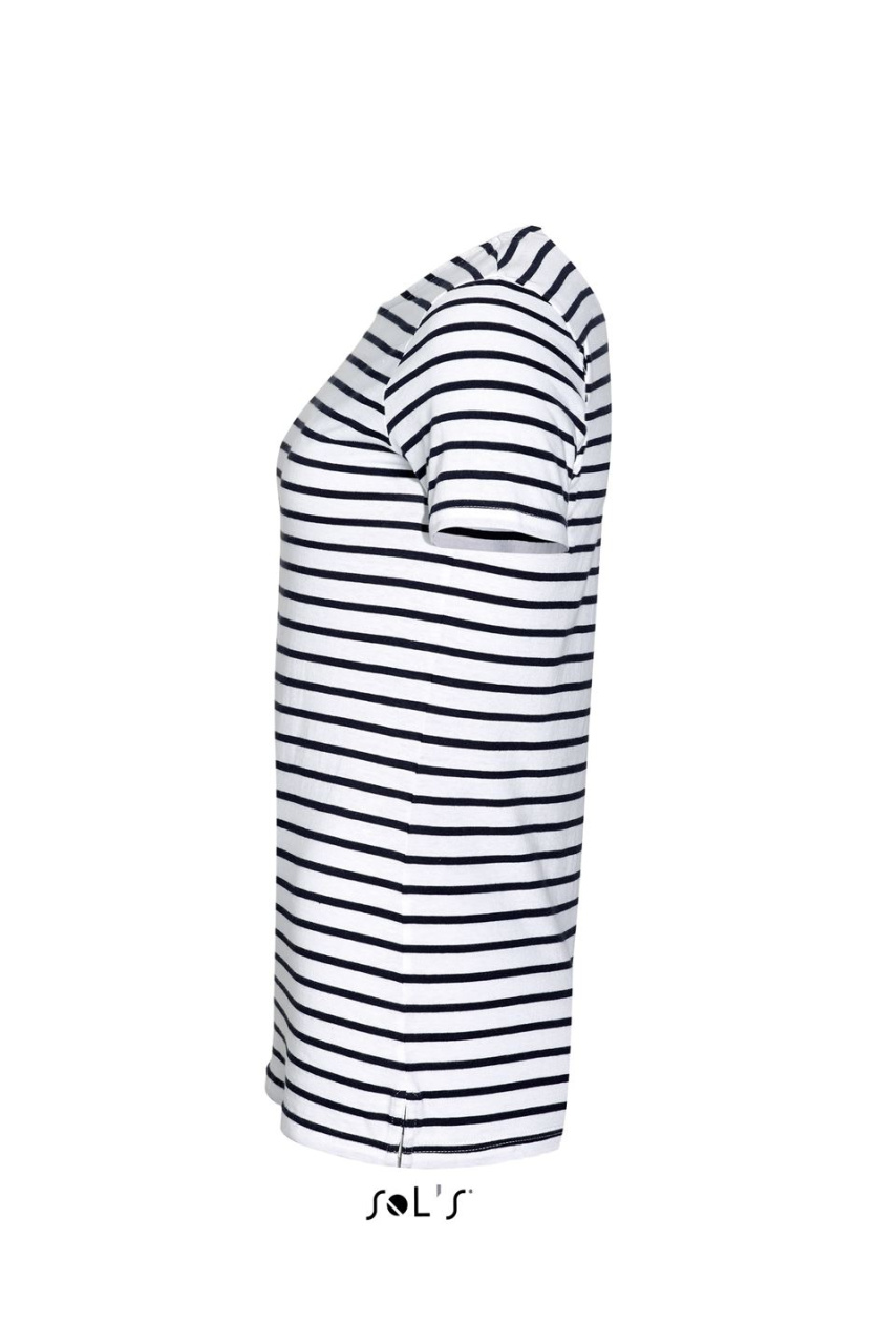 SOL'S MILES WOMEN - ROUND NECK STRIPED T-SHIRT