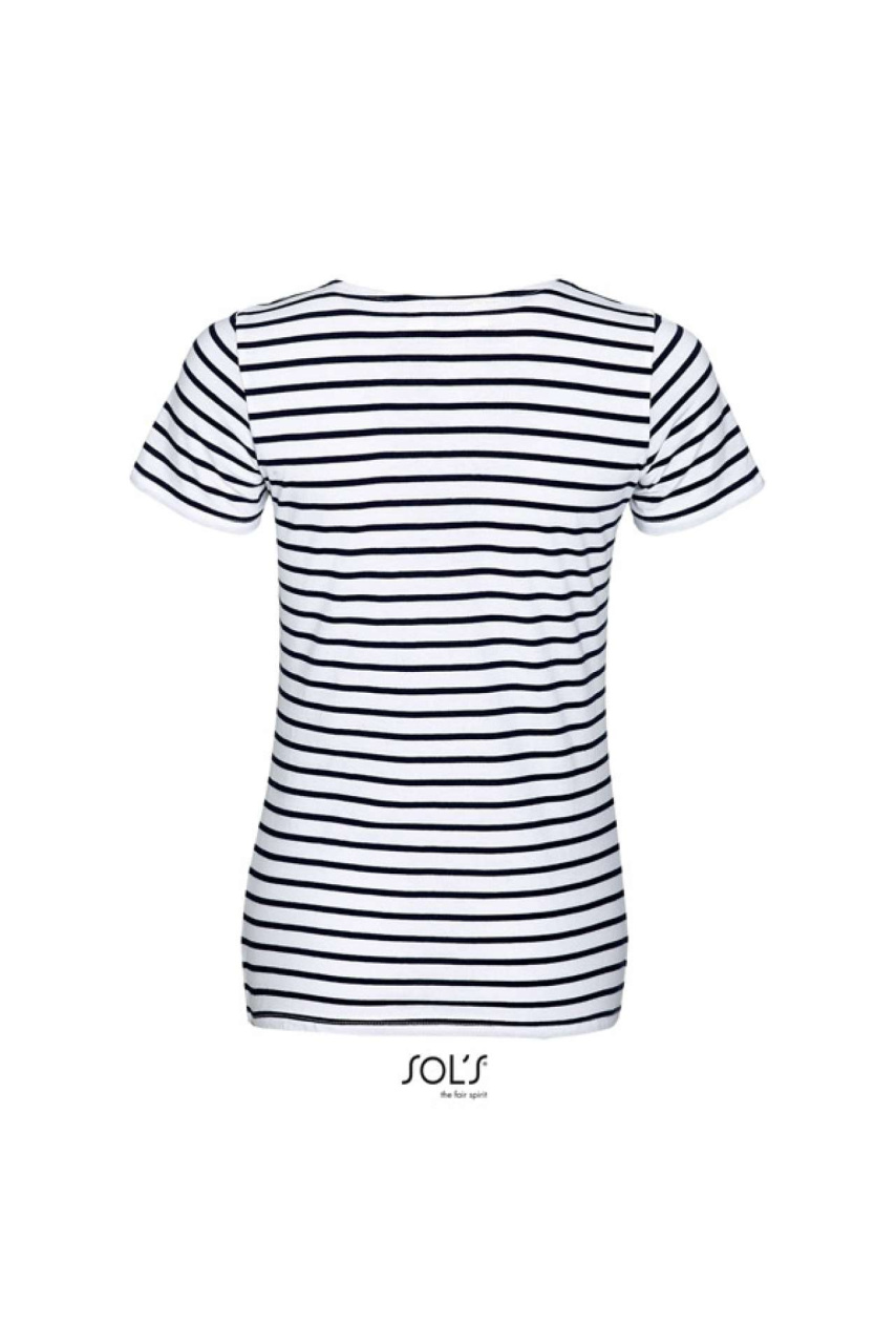 SOL'S MILES WOMEN - ROUND NECK STRIPED T-SHIRT