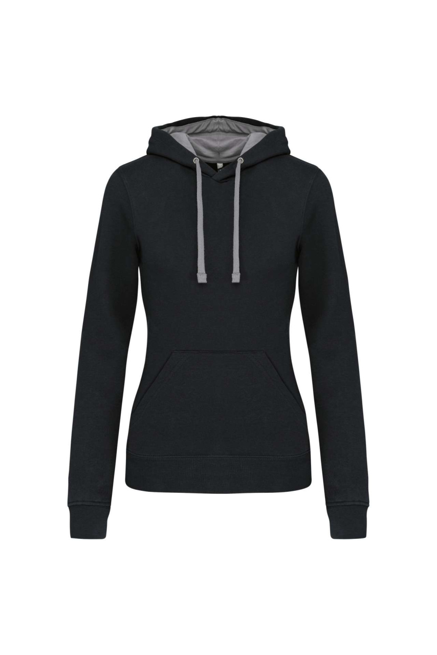 LADIES’ CONTRAST HOODED SWEATSHIRT