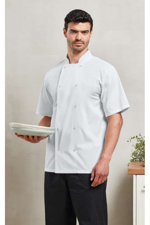 CHEF'S SHORT SLEEVE STUD JACKET