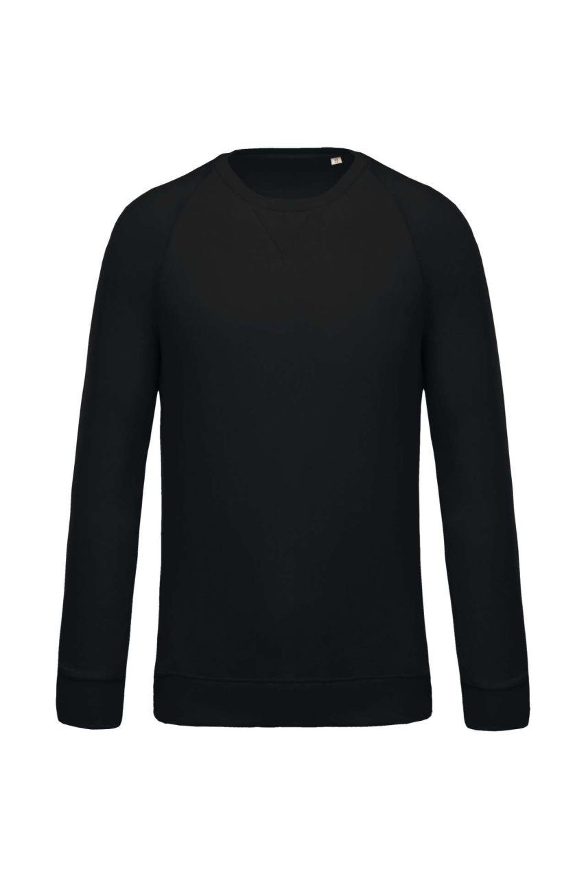 MEN'S ORGANIC COTTON CREW NECK RAGLAN SLEEVE SWEATSHIRT