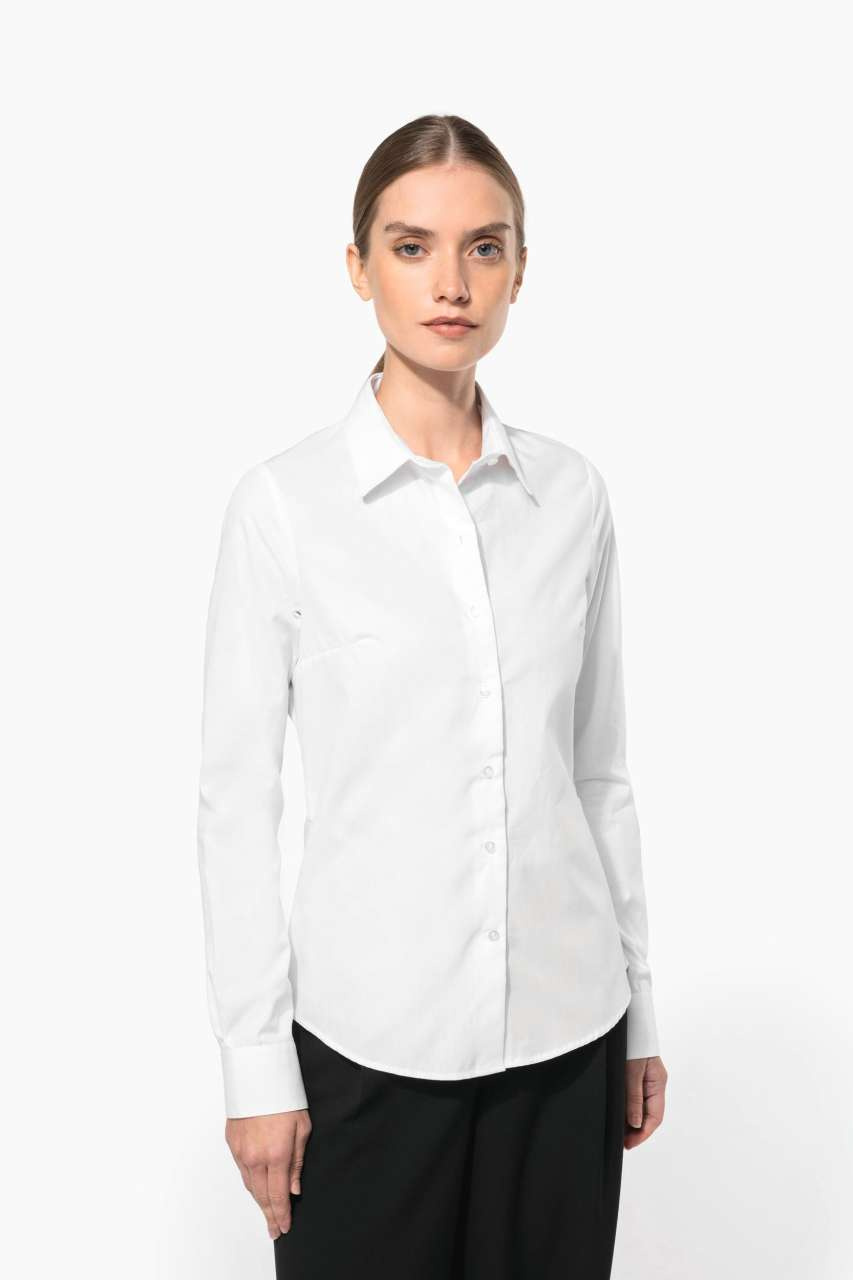 LADIES’ LONG-SLEEVED COTTON POPLIN SHIRT