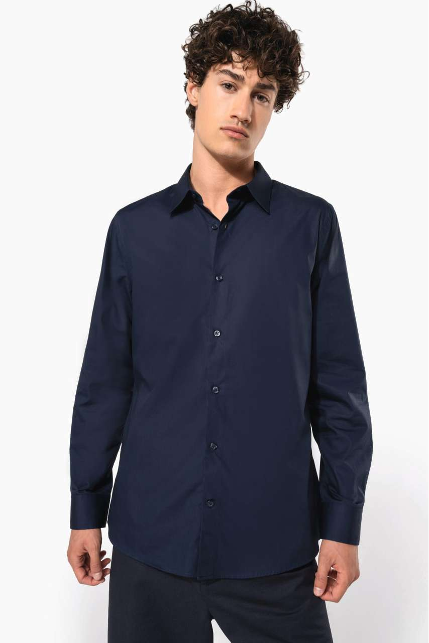 MEN’S LONG-SLEEVED COTTON POPLIN SHIRT