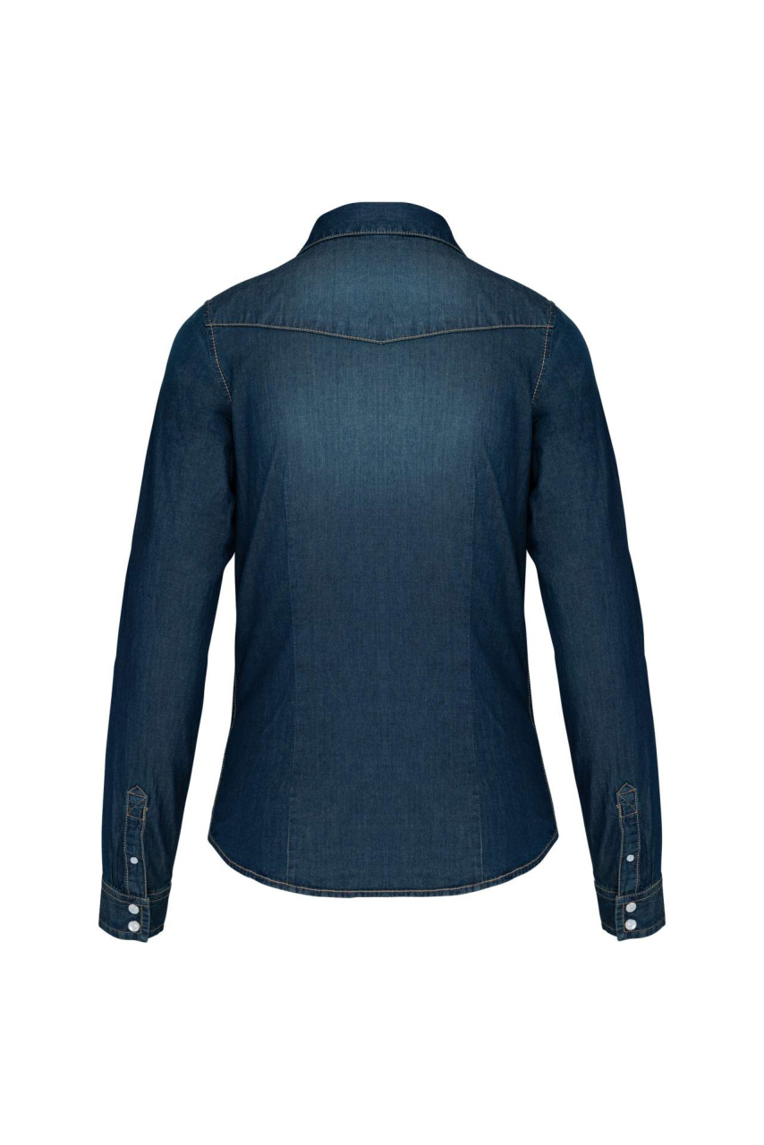 LADIES' LONG-SLEEVED DENIM SHIRT