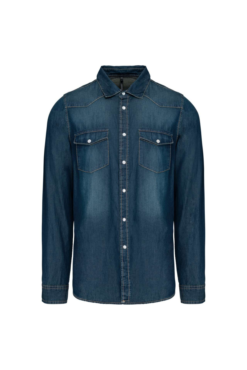 MEN'S LONG-SLEEVED DENIM SHIRT