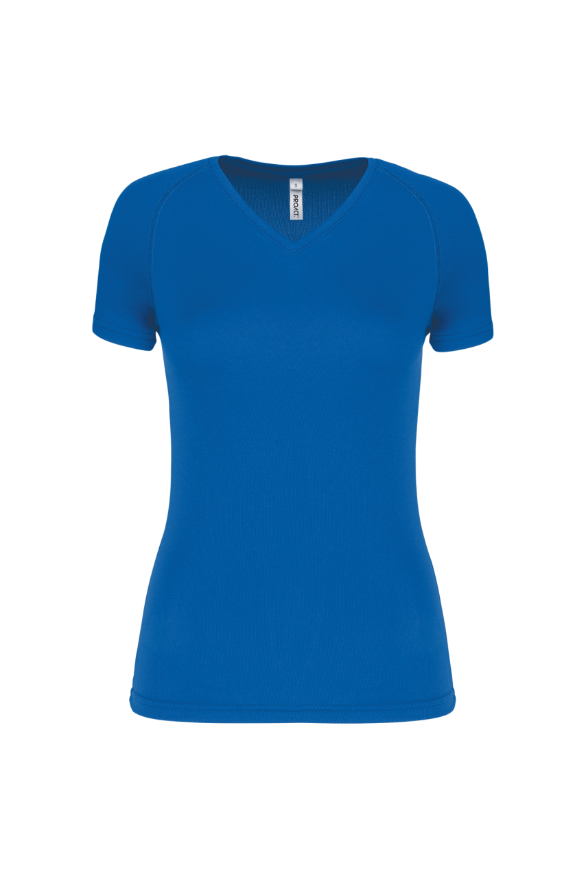 LADIES’ V-NECK SHORT-SLEEVED SPORTS T-SHIRT