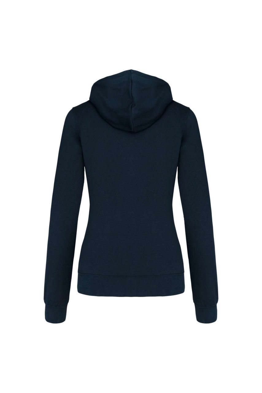 LADIES’ CONTRAST HOODED FULL ZIP SWEATSHIRT