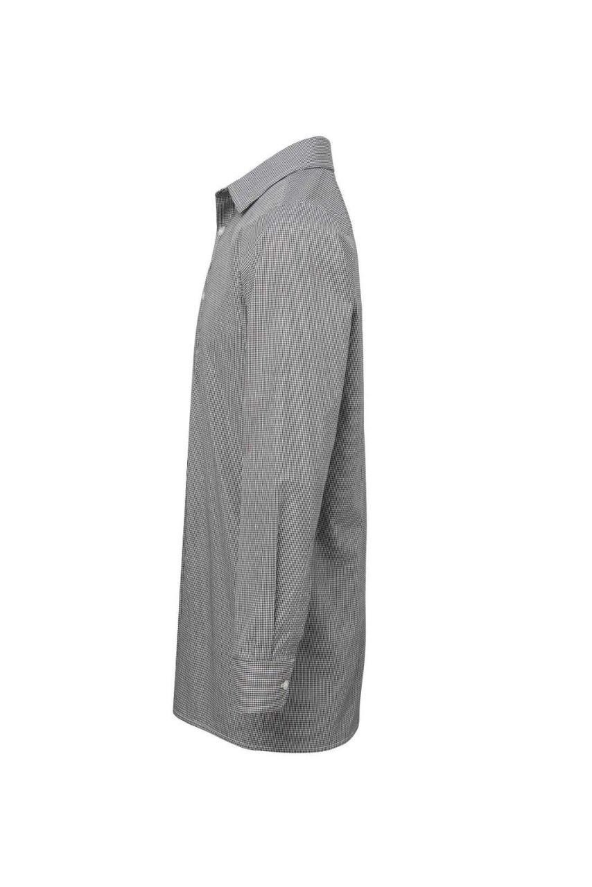 MEN'S LONG SLEEVE GINGHAM COTTON MICROCHECK SHIRT
