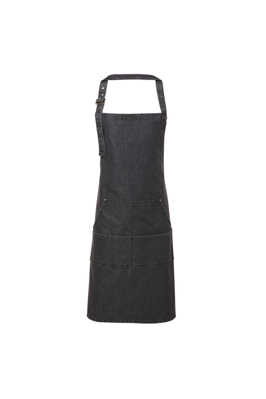 JEANS STITCH DENIM BIB APRON