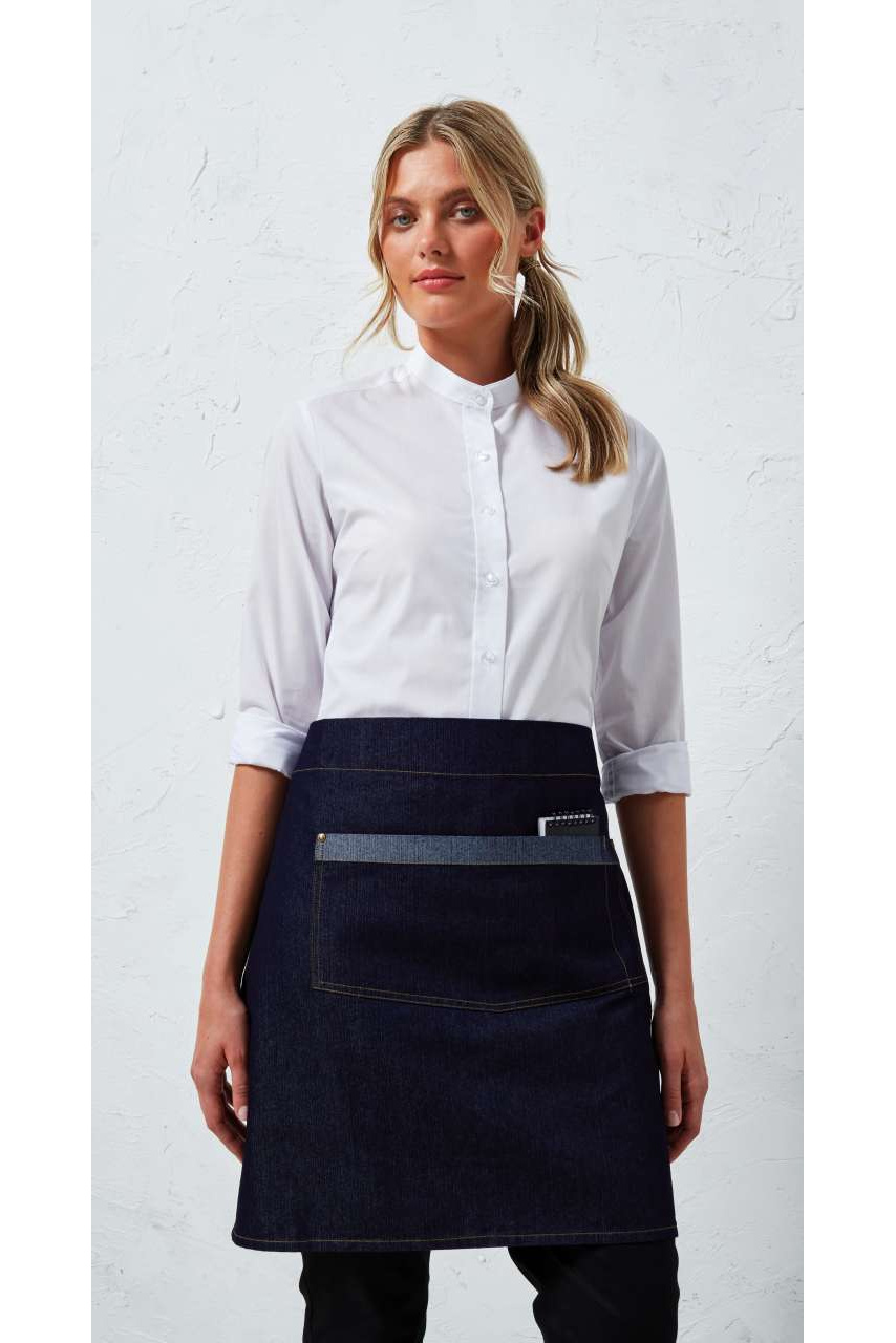 'DOMAIN' CONTRAST DENIM WAIST APRON