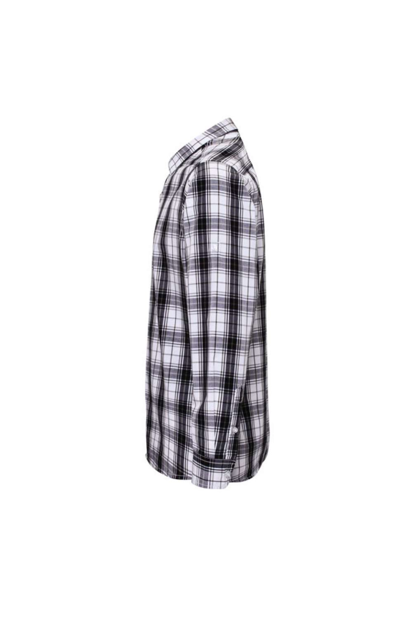 'GINMILL' CHECK - MEN'S LONG SLEEVE COTTON SHIRT