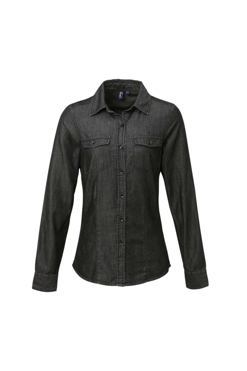 WOMEN'S JEANS STITCH DENIM SHIRT