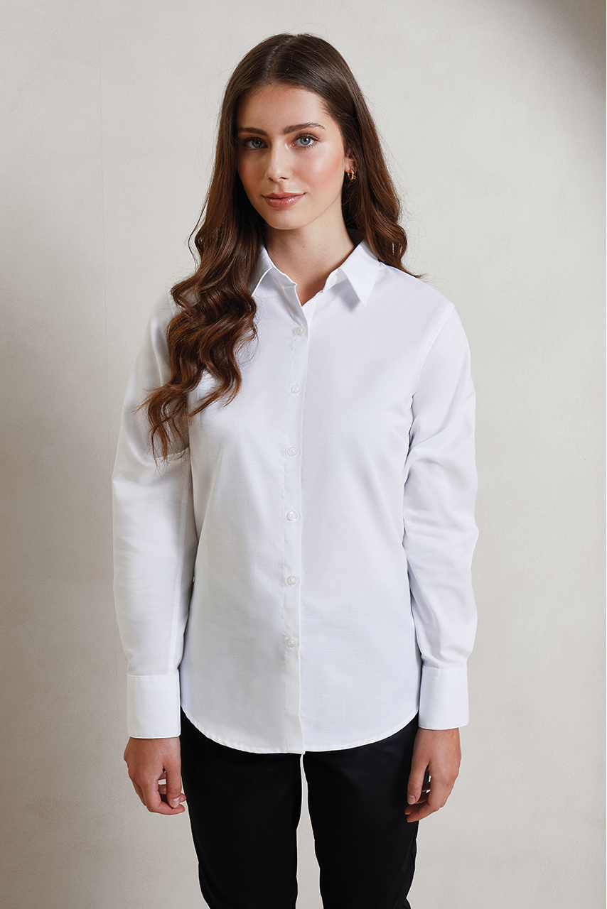 WOMEN'S LONG SLEEVE SIGNATURE OXFORD BLOUSE