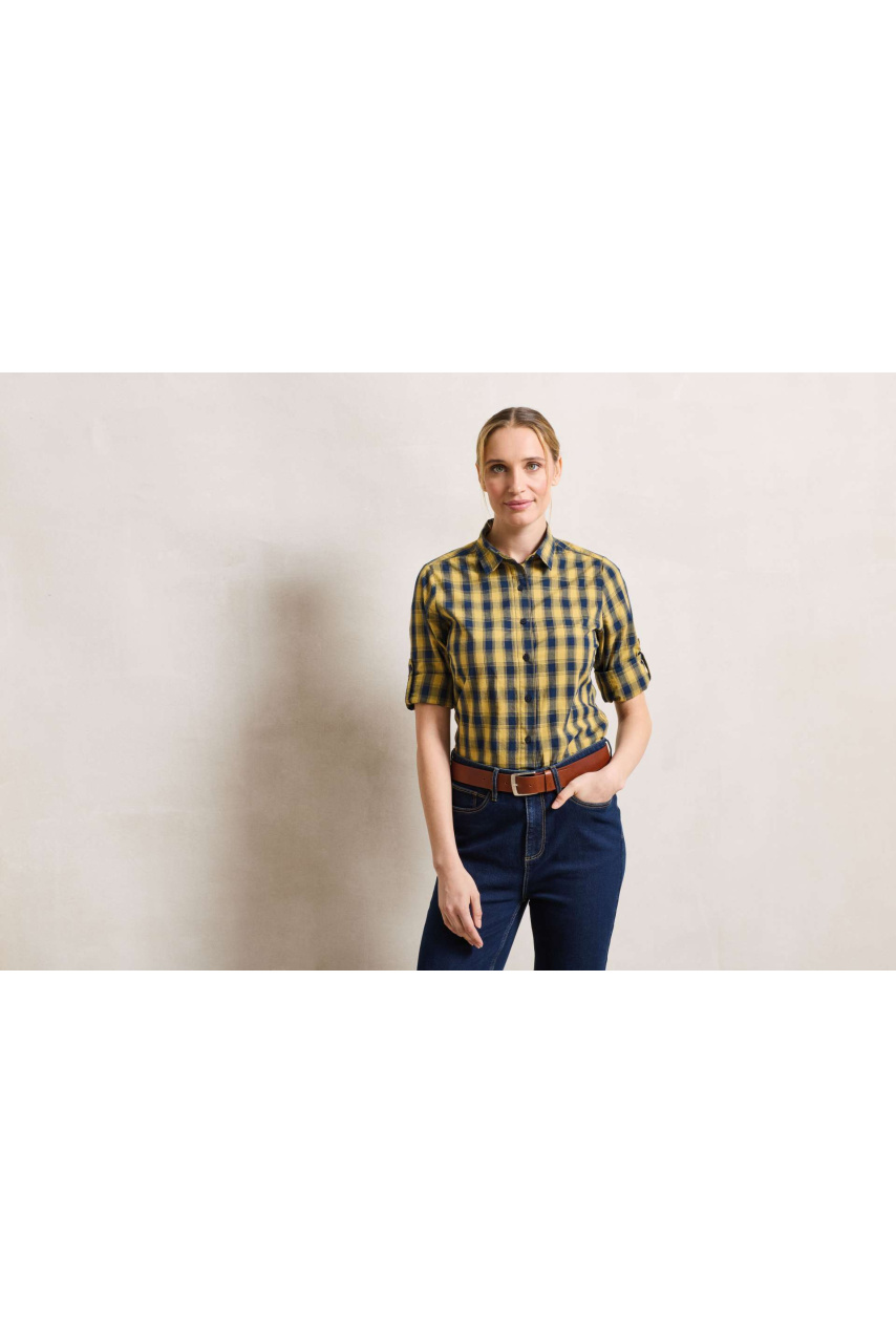 'MULLIGAN' CHECK - WOMEN'S LONG SLEEVE COTTON SHIRT