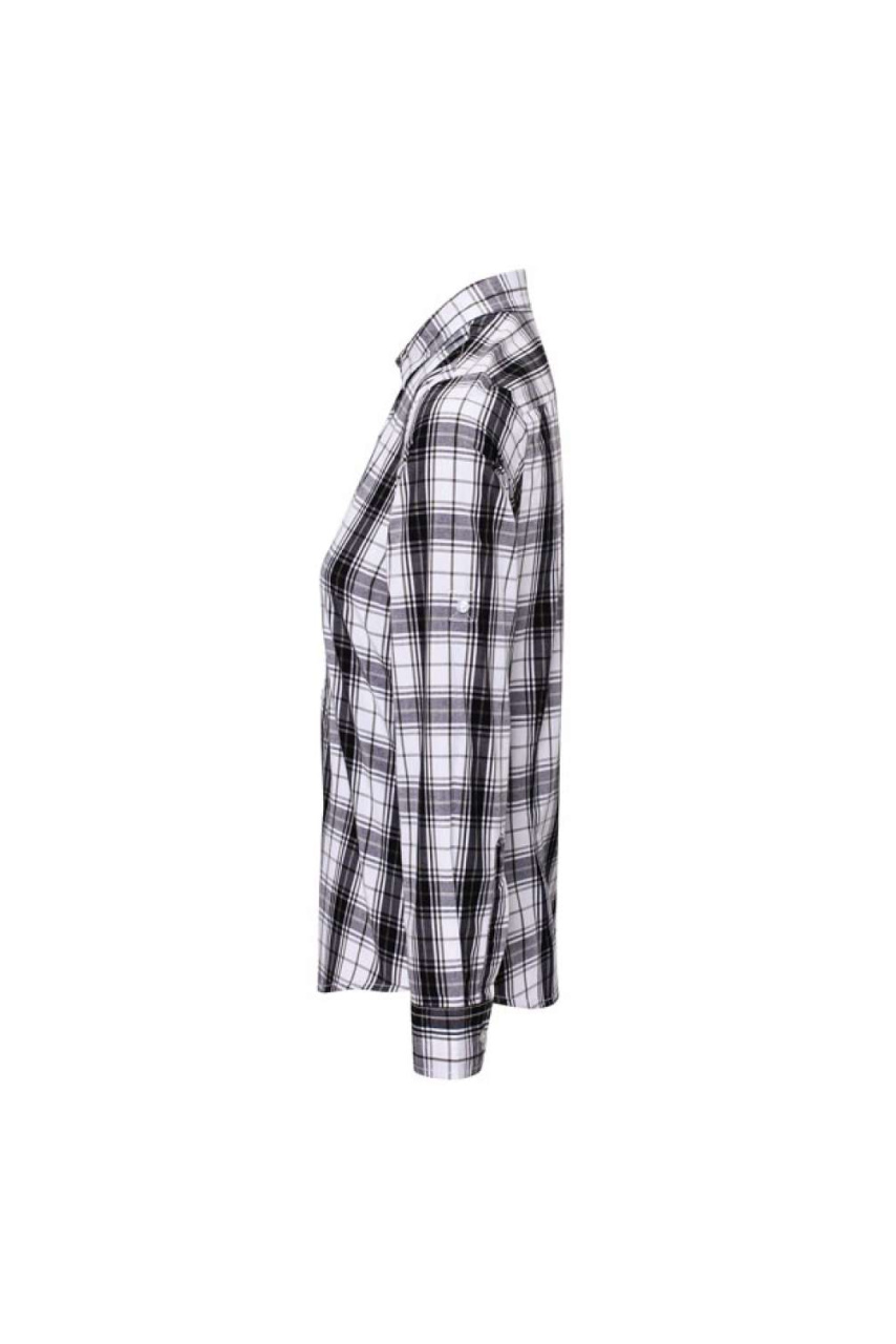 'GINMILL' CHECK - WOMEN'S LONG SLEEVE COTTON SHIRT