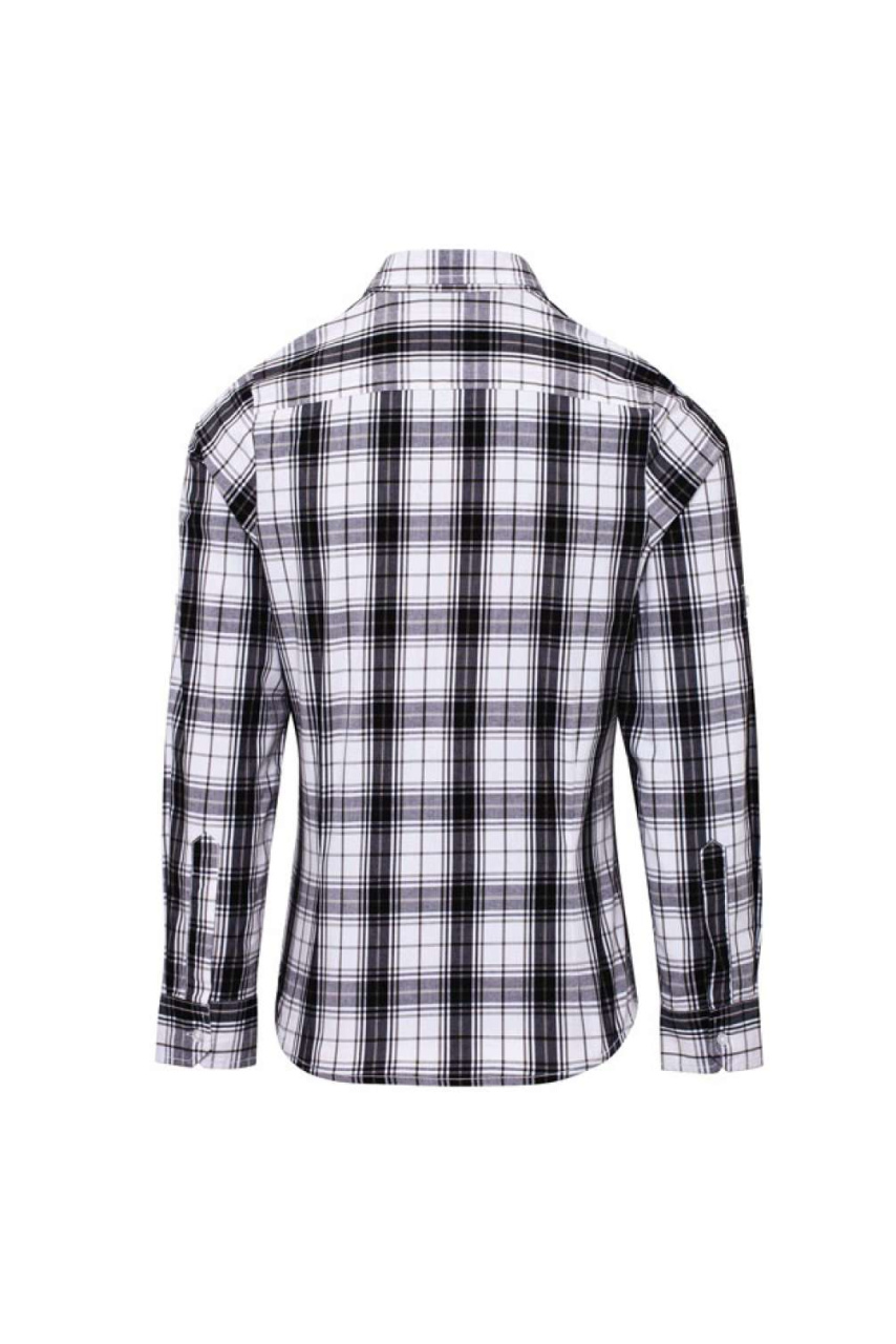 'GINMILL' CHECK - WOMEN'S LONG SLEEVE COTTON SHIRT