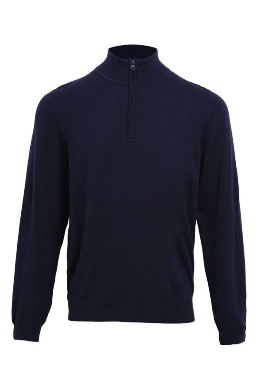 MEN'S QUARTER-ZIP KNITTED SWEATER