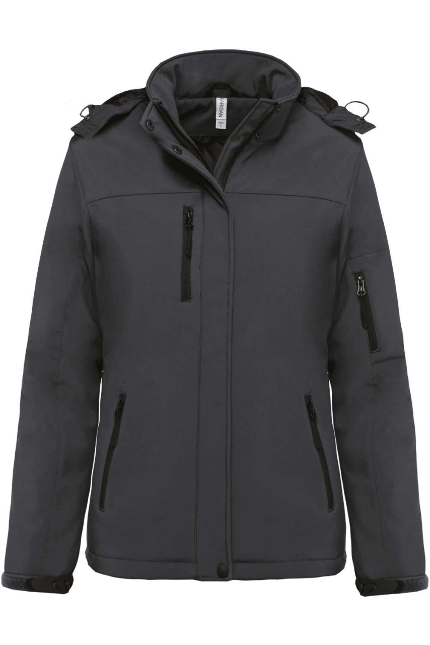 LADIES’ HOODED SOFTSHELL LINED PARKA
