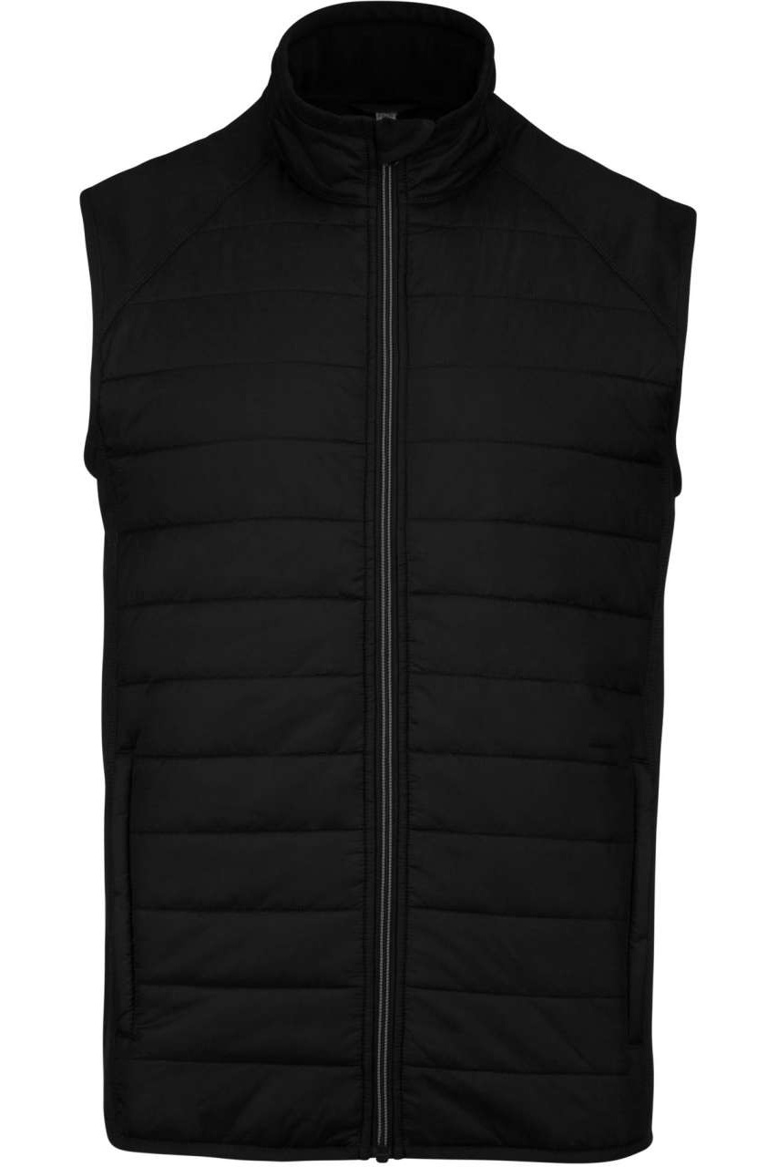 DUAL-FABRIC SLEEVELESS SPORTS JACKET