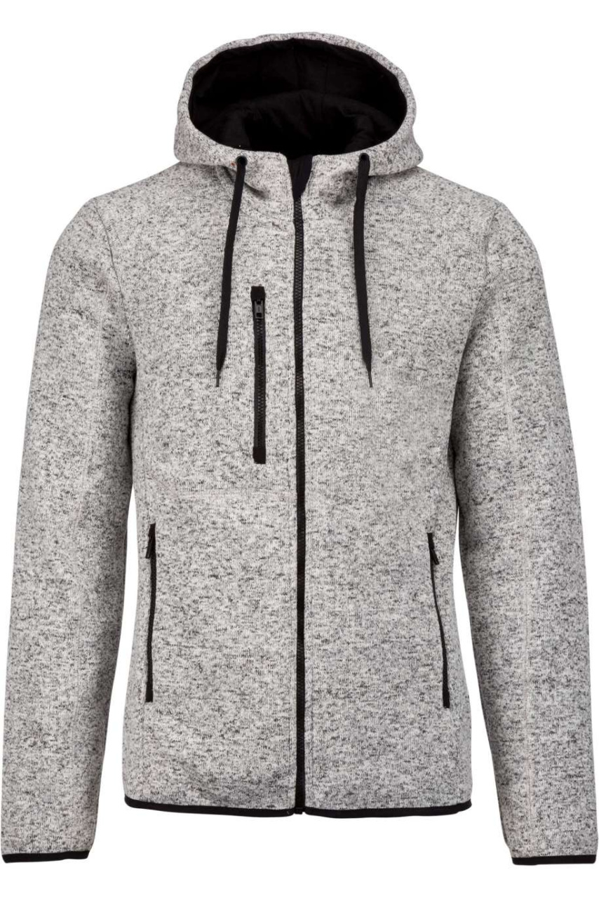 MEN'S HEATHER HOODED JACKET