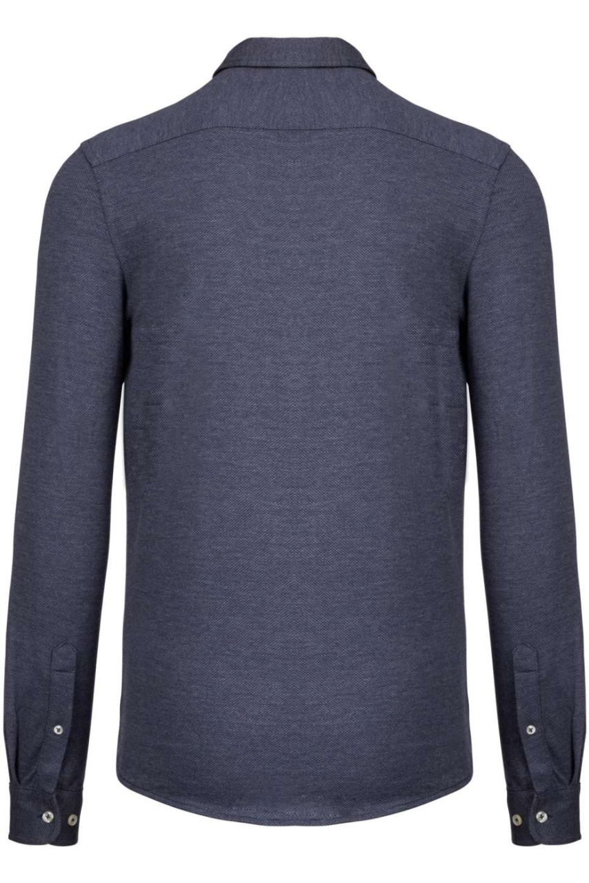 LONG-SLEEVED JACQUARD KNIT SHIRT