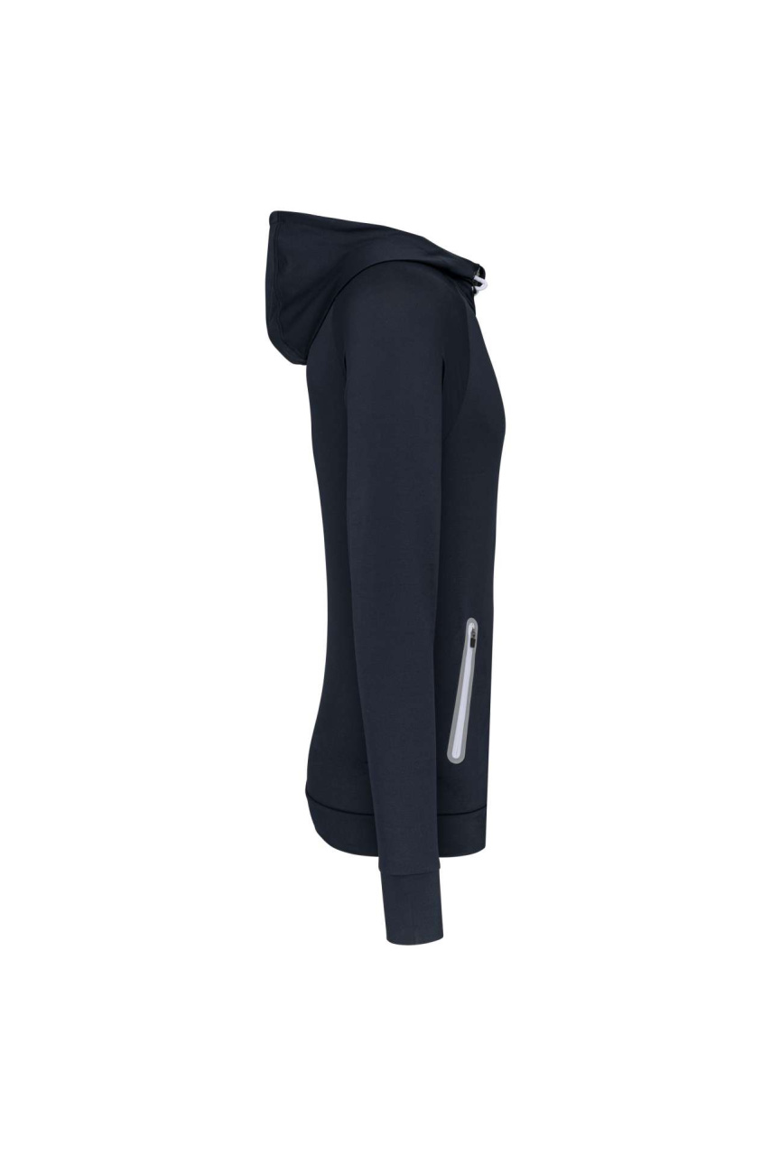 ZIP NECK HOODED SPORTS SWEATSHIRT