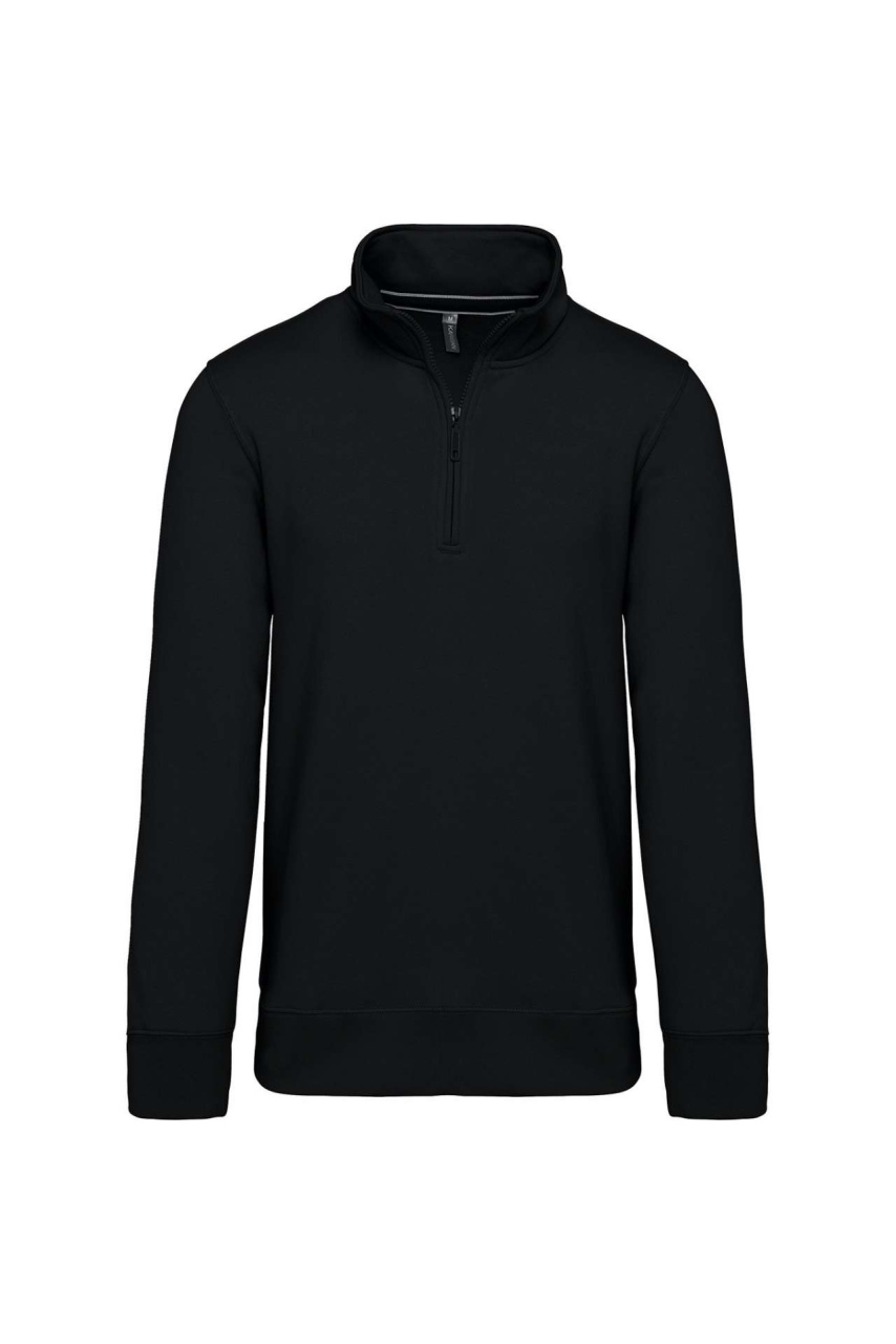 ZIPPED NECK SWEATSHIRT