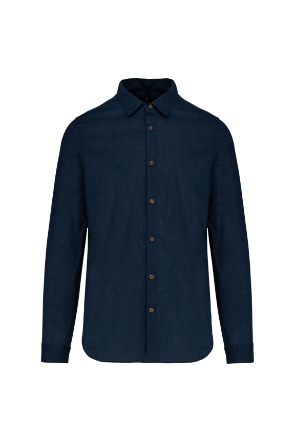 MEN'S LONG SLEEVE LINEN AND COTTON SHIRT