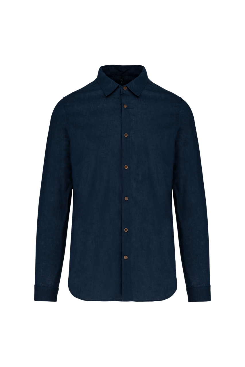 MEN'S LONG SLEEVE LINEN AND COTTON SHIRT