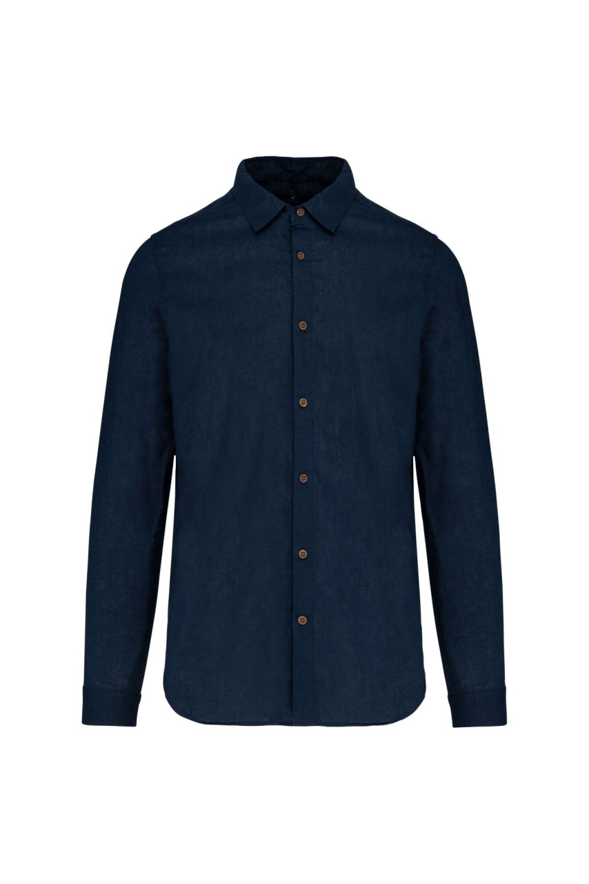 MEN'S LONG SLEEVE LINEN AND COTTON SHIRT